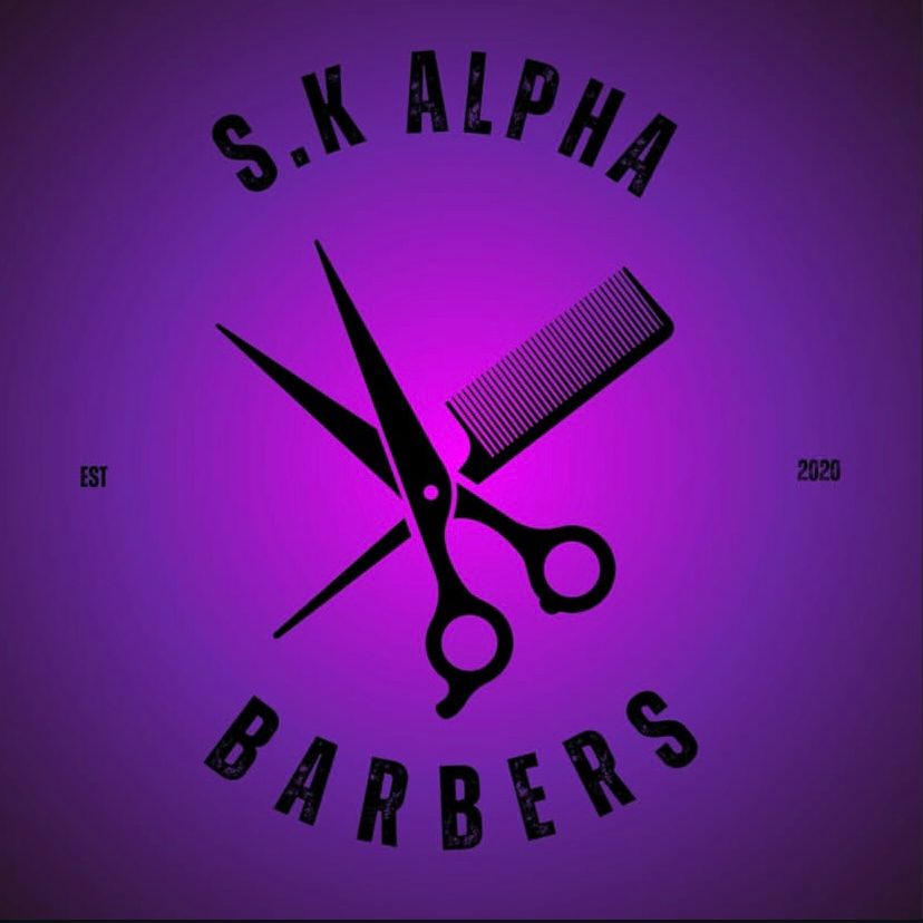 S.K Alpha Barbers logo