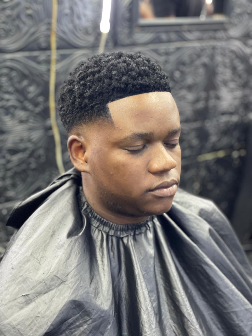 High-top fade with sharp lineup